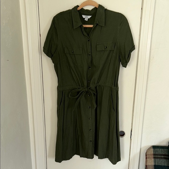 croft & barrow Dresses & Skirts - Croft & Barrow Olive Green Shirt dress